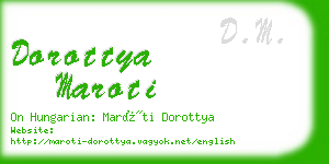 dorottya maroti business card